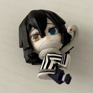 Anime official collection demon slayer mini figure / cable hugger obanai